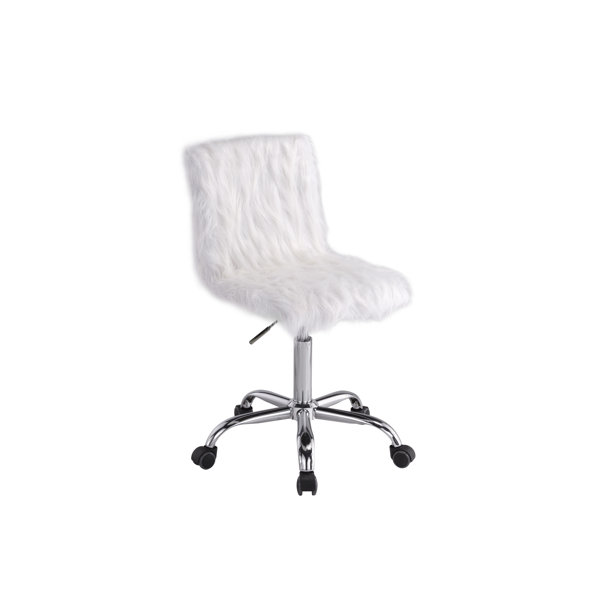 Everly Quinn Faux Fur Office Chair Wayfair